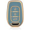 OFF WE GO Custodia Chiave Cover Chiave Guscio Chiavi per Renault Clio Twingo Kangoo Master Megane Kadjar Trafic Captur Scenic Dacia Sandero Coprichiave TPU Telecomando Auto Portachiavi, Oro Blu
