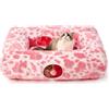 COZY KISS Tunnel per Gatti, Letto A Cuccia Tunnel Pieghevole Con Cuscino Lavabile, Giochi per Gatti Interattivo per Cuccioli/Gattini/Conigli (Rosa & Nero, 95 * 70 * 29)