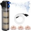 Forever Speed 3 in 1 Filtro Acquario Interno Flusso Regolabile Filtro per Acquario 1500 L/H, Pompa Acquario per acquari da 100 a 300 L 25 W