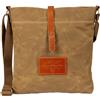 AVIREX, Tracolla a Bisaccia Camp, in Tela Cerata con Pelle, Impermeabile. Stile Vintage. Con Tracolla Regolabile. Disponibile in Beige Desert e Verde Kaki (Beige Desert)