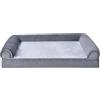 Amazon Basics Lettino per Cane e Animali Domestici, Simile a Un divanetto, in Schiuma, con Fodera Rimovibile, Adatto per Il Soggiorno, Grigio, 76 x 51 x 16 cm (L x W x H)