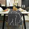 Jayusaror Runner da tavolo Autunno Grigio e Bianco Moderno Runner Tavola in lino Marmo Dorato Textured Arte Astratta Lavabile Tavola per Caffè Sala da Pranzo Comò Tavolino Finale 40 x 140 cm