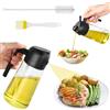 Halinuia Spruzzino Olio per Friggitrice Aria 2 in 1 Spruzzare e Versare Spruzzatore Olio 470ml Oliera Spray con Spazzola per Cucina, Grill, Friggitrice Aria, Insalata