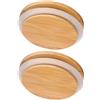 UPKOCH 2 Pezzi Coperchio Sigillante in Legno Tagliere Usa e Getta Coperchio in Legno con Bocca Larga per Barattolo di Tagliere Gel di silice Vassoio portaoggetti per la Casa, 10374HL21KIHW6