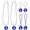 Keboyoe 6 Pezzi Malocchio Collana Occhio Turco Amuleto da Parete con Occhio Blu Turco Vetro Evil Eye Ciondolo Amuleto Portachiavi Occhi Azzurri Malocchio Auto Decorazione da Parete Good Luck Ornament
