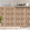 AREDE 32 Pz Adesivi per Piastrelle Bagno e Cucina 15 x 15 cm Autoadesivo Decorazione Adesivo murale in PVC Impermeabile Adesivi Parete mattonelle mosaico stile / T1058