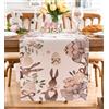 Vorysum Runner Tavola Uova di Pasqua Moderno Conigli Runner da Tavolo Primavera Verde Tovaglia Pasquale Addobbi Pasquali per la Casa Stagionale Cucina Tavolo da pranzo Vacanze Feste 40 x 140 cm