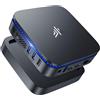 NiPoGi Mini PC AK1PLUS 12. Gen Alder Lake-N N97 (bis zu 3,6 GHz), 16GB DDR4 512GB M.2 SSD Mini Computer Supporta Display 4K con WiFi 2.4G/5G|BT 4.2|RJ45, Mini PC Desktop per Ufficio/Scuola/Casa