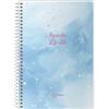 Q Kalon - Agenda Scolastica 2025 2026 - Giorno per Pagina, Formato A5 (15x21 cm), Spagnolo e Inglese, Settembre-Giugno, Chiusura a Spirale, Copertina Flessibile con Protezione in Plastica - Sky