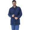 Karelpìu Vestaglia Pile Uomo Incrociata effetto Coral Calda Invernale - Vestaglia da Camera Uomo Pile Coral con cintura (XXL, BLU 5267)
