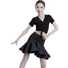 Costume Danza Latina Bambina - Body E Gonna 2 Pezzi | Per Salsa, Tango | Tessuto Elasticizzato - Foto 6