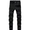 Generisch Jeans da uomo strappati, vintage, per il tempo libero, streetwear, hip hop, pantaloni in denim, pantaloni moderni, da uomo, per il tempo libero, boyfriend, jeans da uomo comodi, Nero , 42