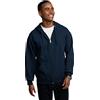 Fruit of The Loom Felpe con Cappuccio in Pile Eversoft Camicia, Cerniera Completa, Blu Marino, XXXL Uomo