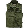 YOUCAI Smanicato Uomo Giubbotto Tempo Libero Denim Gilet, Giacca in Jeans, Senza Maniche, Giacca Cowboy, Gilet Slim Fit Aderente,Verde,XXL