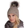Alur Cappello Donna Invernale con Pom Pom - Universale Berretto Donna Invernale Calda e Elegante - Cuffia Donna Invernale in Maglia - Morbida e Elastica Berretto Beanie (Latte)