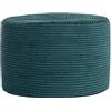 icon Milano Pouf Poggiapiedi, Verde Acqua, Velluto a Coste, Poltrona Sacco con Riempimento Incluso, Pouf Sacco, Camera da Letto, Soggiorno, Mobili Soggiorno