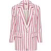 ONLY Onlcaro-Lana L/S Ovs Linen Blazer CC TLR, Cloud Dancer/Stripes: Rosa Yarrow & Tessuto Oxford Tan, M Donna