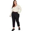 Trendyol Carrot Plus Size Pants Pantaloni, Black, 48 Donna