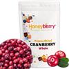 Honeyberry Mirtilli Rossi Liofilizzati Interi 100g - Frutta Liofilizzata - Mirtillo Rosso Disidratato - Frutta Disidratata - Mirtilli Rossi Secchi Perfetti per Dolci, Decorazioni, Muesli e Dessert