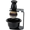 PLAFOPE Set Di Pennelli Per Barba Elegante Supporto Per Pennello Da Barba in Plastica Facile Da Pulire E Riporre Compatto Per La Casa