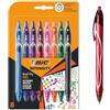 BIC Intensity Quick Dry, Penne Gel Colorate, Punta Media 0,7mm, Colori Assortiti, 8 Unità, Penne Bic, Cancelleria Scuola e Ufficio