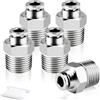 TAILONZ PNEUMATIC 304 Raccordi diritti maschi in acciaio inox 4mm tubo OD x 1/4 BSP da collegare PC4-02 (confezione da 5)