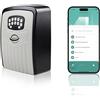 SISAV Cassetta di sicurezza con serratura a chiave accesso remoto istantaneo tramite Bluetooth/codice/app ripristinabile Imposta la tua combinazione di archiviazione a 6 cifre, grande capacità, nero