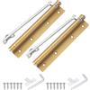QUARKZMAN Chiudiporta a Molla 195mm/7,68 Ottone 2Pz Acciaio Inossidabile | Chiudiporta Automatici, Velocità Chiusura Regolabile, per Porte a Chiusura Automatica 20-40 Kg