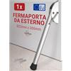 LouMaxx Fermaporta- Blocca Porta 25x300 mm Zincato - Fermaporta da Esterno - Door Stopper - Protezione Ideale per Porte o Cancelli che Sbattono.
