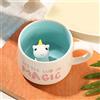LOZACHE Tazza 3D con unicorno in ceramica, unicorni fatti a mano, idea regalo di Natale per compleanni, donne, ragazze, fidanzate (unicorno)