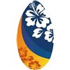 SportX Tavola da surf in legno con fiori, 94 cm