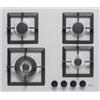 Elleci PMSP60179WS Plano 60 TCL - Piano cottura a gas 4 Fuochi, da 60 cm, finitura Metaltek colore Aluminium