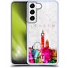 Head Case Designs Big Ben Londra Inghilterra Skyline Acquarellata Custodia in Gel [Protezione di Grado Militare] Compatibile con Samsung Galaxy S22 5G