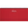 Agendepoint.it - Planning Settimanale Agenda 2026 Da Tavolo 13x30cm Spiralato - Rosso