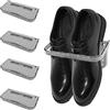 LDXDRU 5 portascarpe da parete, pieghevole, in plastica, senza fori, per riporre le scarpe, organizer per scarpe, organizer per camper, porta d'ingresso, grigio