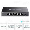OMADA ES206GP - TP-Link Omada ES206GP Switch con 6 porte Gigabit (4 porte PoE) - Easy Managed