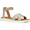 Geox D DANDRA B, Sandalo Piatto Donna, Lt Gold/Lt Taupe, 35 EU