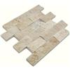conwire Piastrelle a mosaico in pietra naturale beige Brick Splitface Chiaro Travertin 3D per parete, bagno, doccia, cucina, specchio per rivestimento, vasca da bagno, tappetino a mosaico