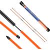 Daelesr Set di 2 Bastoni per Pratica da Golf,122,5cm Bastoncini di Allineamento da Golf con Tubo di Stoccaggio,Bastone da Golf a Tre-Pieghe,Bastone Indicatore di Direzione da Golf (Arancione)