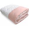 Tex family Trapuntino Fiocco Fiorellino Rosa - Copriletto Trapuntato Mezza Stagione - 100% Microfibra Morbida - Made in Italy - Singolo 1 Piazza