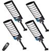 Sararoom Lampione Solare Led Esterno, 720Led 800W Faro LED da Esterno con Pannello Solari, IP65 Impermeabile Faretto con Sensore di Movimento, 6500K Luci di Sicurezza per Giardino Sentieri Garage,4Pcs