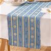 furn. Sea Shells Runner Da Tavolo - Lavabile A Righe Nautiche Stile Costiero Asciugatura Rapida Decorazione Da Tavolo (Blu - 220x35cm)