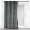 Douceur d'Intérieur, Tenda con occhielli, 140 x 260 cm, colore: Antracite, Velluto tinta unita, Casual