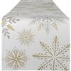 DII Sparkle, cotone, stampa a fiocchi di neve metallizzati, reversibile, 14 x 108