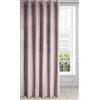 Eurofirany Tenda in Velluto Morbidissimo Oscurante con Occhielli - 1 Pannello, Tenda per Camera da Letto, Cucina, Soggiorno, 215x250 cm, Rosa Chiaro