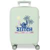 Disney Joumma Stitch Just Chill Valigia Cabina Verde 33x50x20 cm Rigida 2 kg Lucchetto a Combinazione Laterale ABS 2 kg 33L Bagaglio a Mano