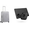 Samsonite S'Cure - Spinner S Carry-On Luggage, 55 cm, 34 L, Silver (Silver) & Tile Bluetooth Item Finder Set