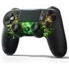 ECHTPower Upgrade Controller per PS4 con OLED, Controller Wireless con Luce RGB, Batteria da 1000 mAh, con Doppia Vibrazione, Sensore Giroscopio, Audio da 3,5 mm, Compatibile con PS4/Slim/Pro e PC Windows