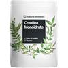 natural elements Creatina Monoidrata, 500g Polvere Ultrafine (mesh 200), Integratore per Allenamento, Sport, Palestra e Pre, prodotta e testata in Laboratorio in Germania, senza Additivi inutili, con Misurino, Vegan