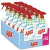 Ajax Detersivo Spray Crystal Clean Vetri 12 Flaconi da 750 ml | Detergente Vetro Spray Con Ammoniaca I 100% Anti-Alone | Per Vetri, Specchi e Superfici Brillanti